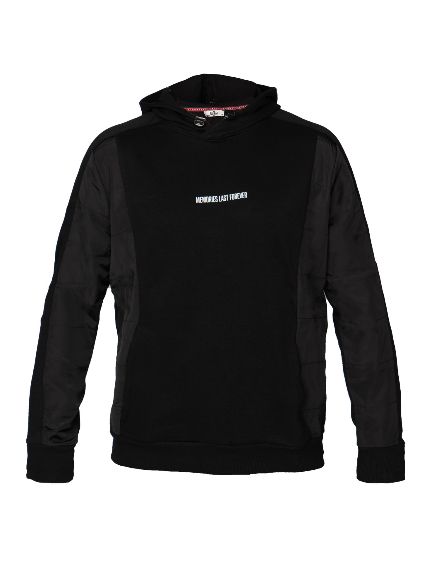 Slim fit sweatshirt with hood, Black, large image number 0