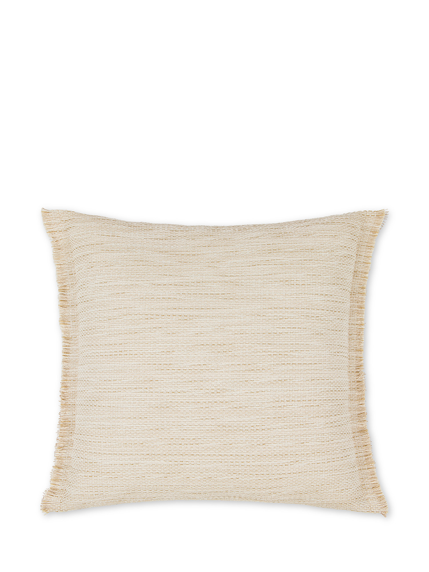 Cushion 45x45 cm with fringes, Beige, large image number 0