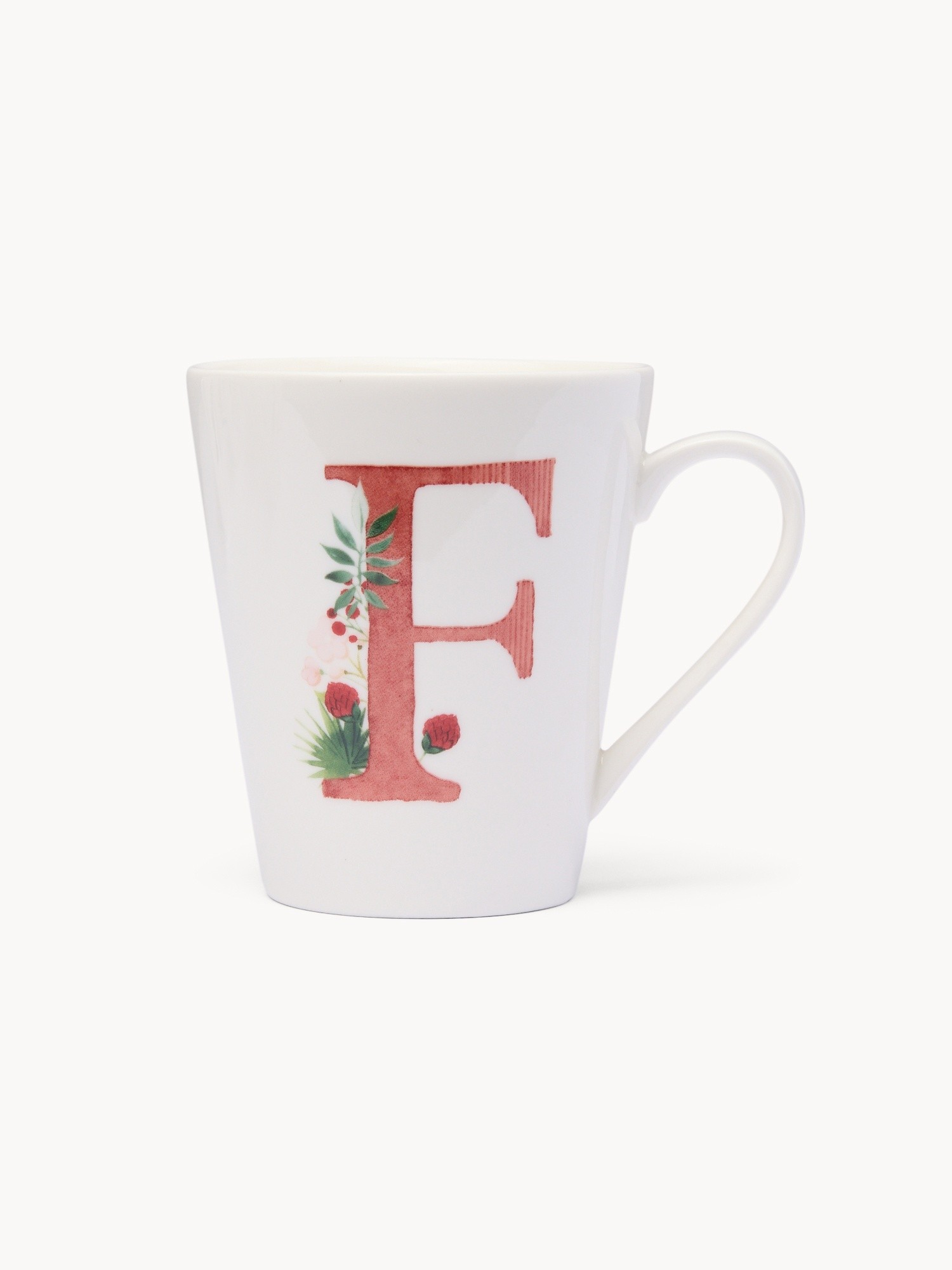 Mug in new bone china lettera F, Bianco 1, large image number 0