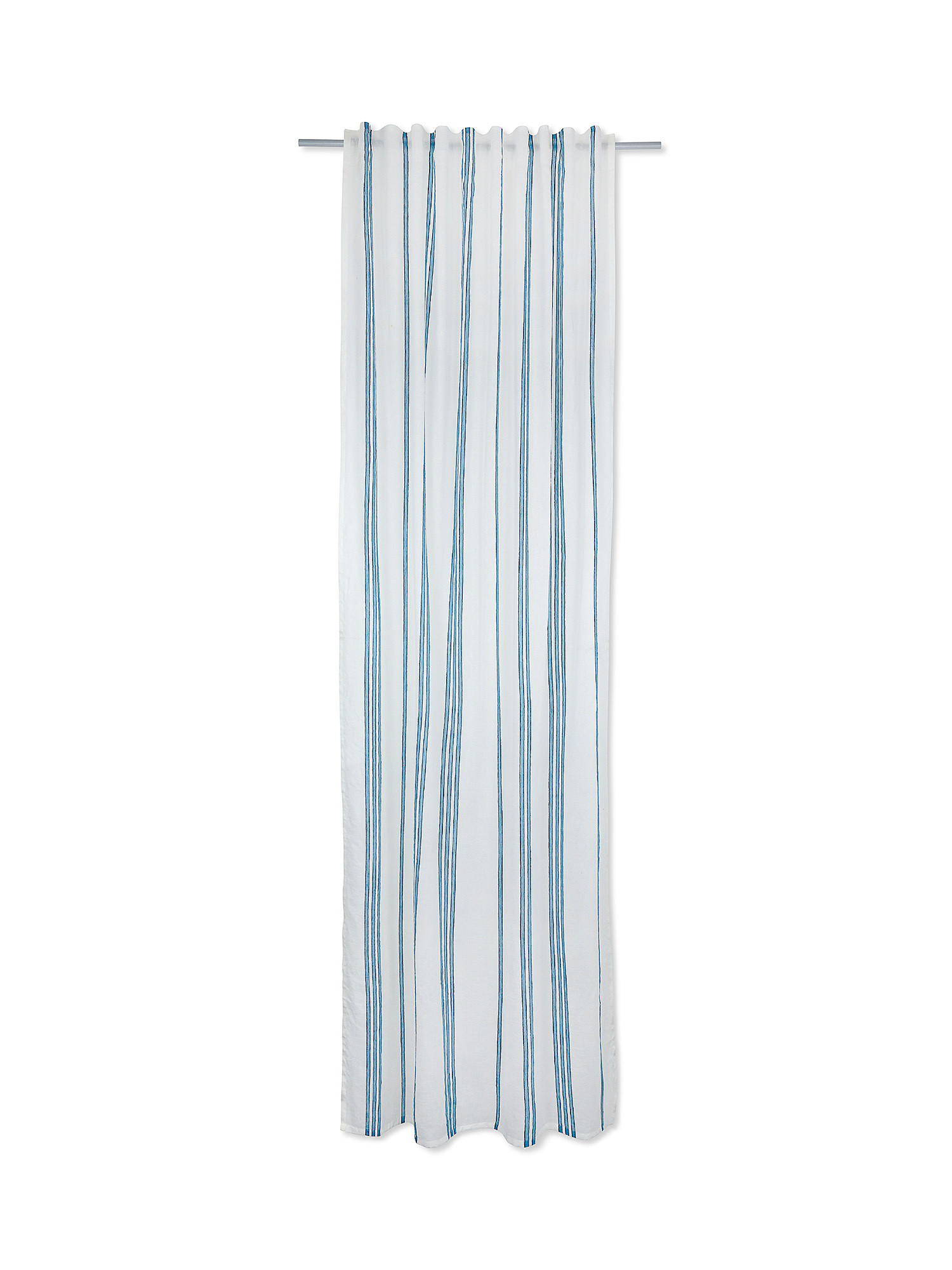 140x280 striped pattern curtain, Light Blue, large image number 0