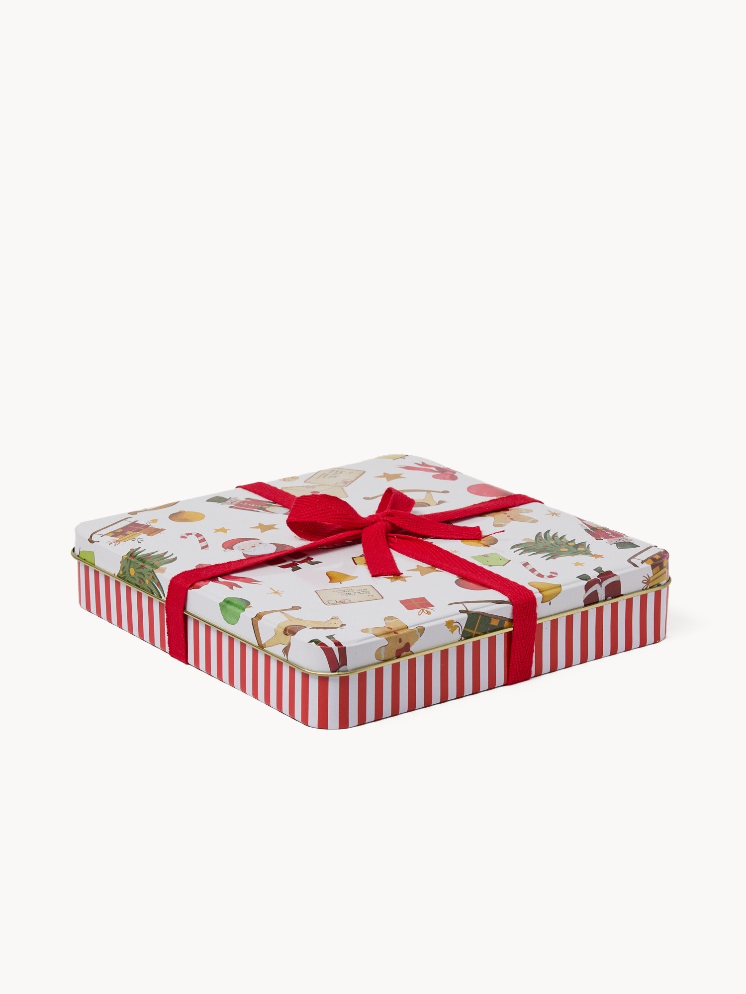 Set of 2 pot holders with a gift box, Beige, large image number 1