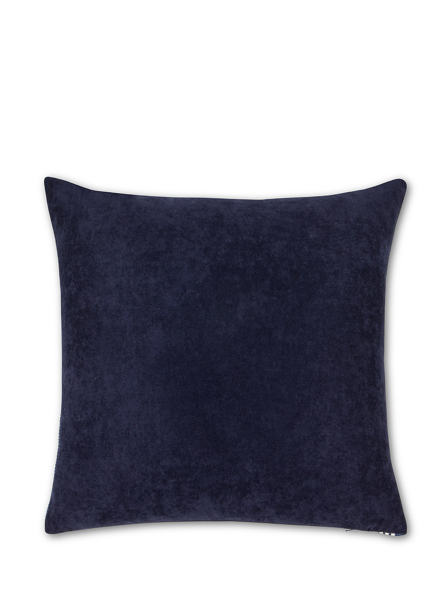 Cuscino 43x43 cm  in cotone e lino, Blu, large image number 1