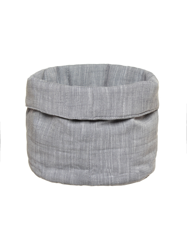 Cestino rotondo trapuntato m&egrave;lange