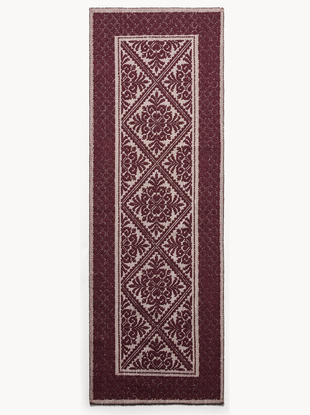 Sardinian kitchen rug in solid color pure cotton