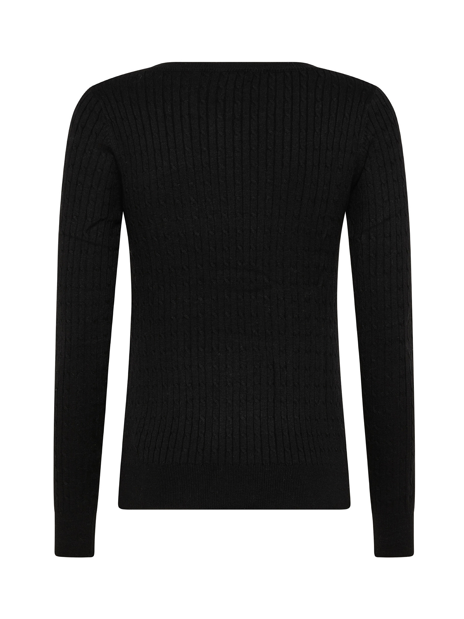 Crewneck knit pullover, Black, large image number 1