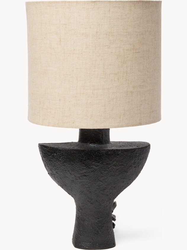 Lampada da tavolo in alluminio e cotone Freya