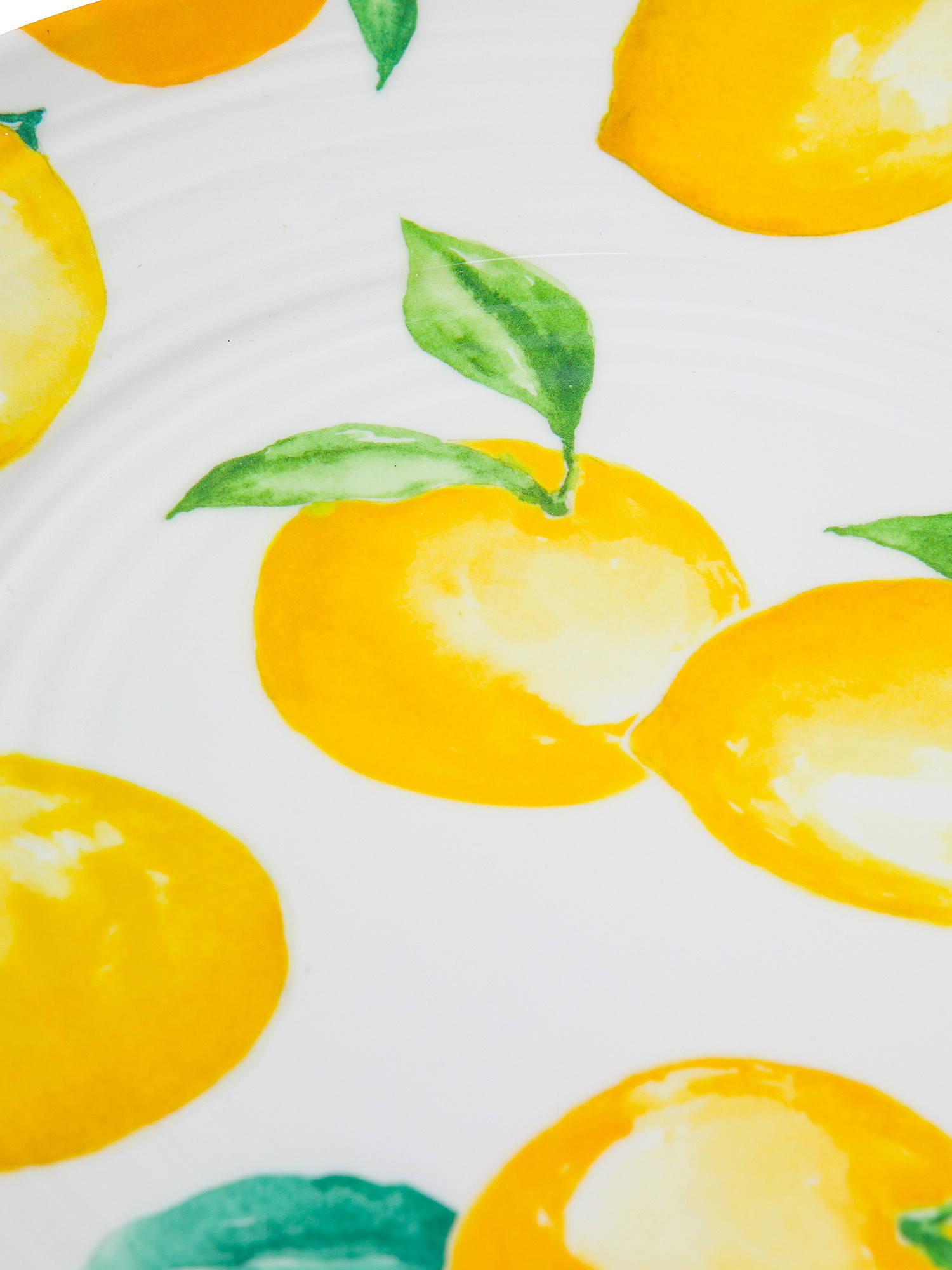 Melamine dinner plate with lemon motif, White, large image number 1