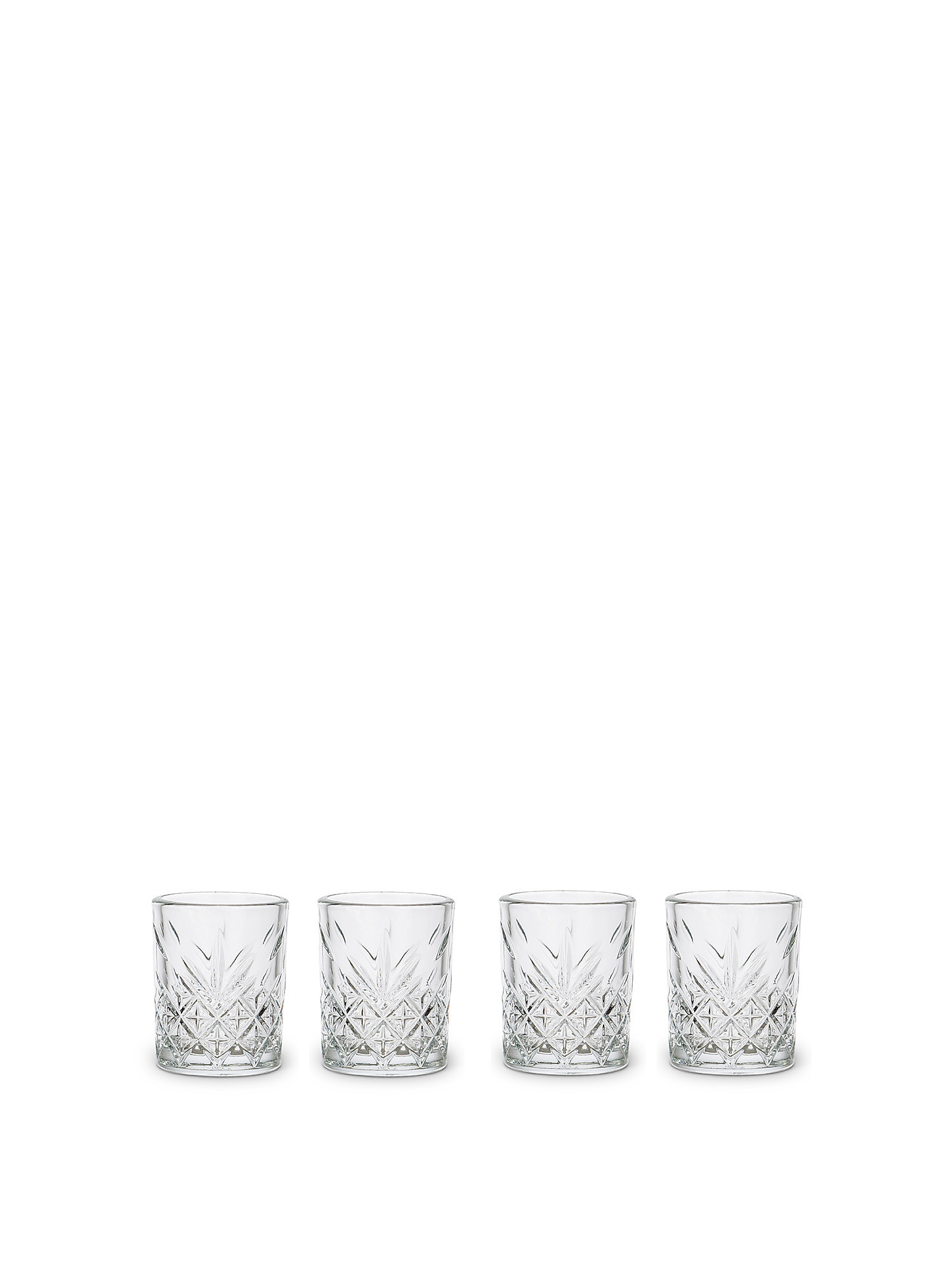 Set of 4 Timeless glass liqueur glasses, Transparent, large image number 0