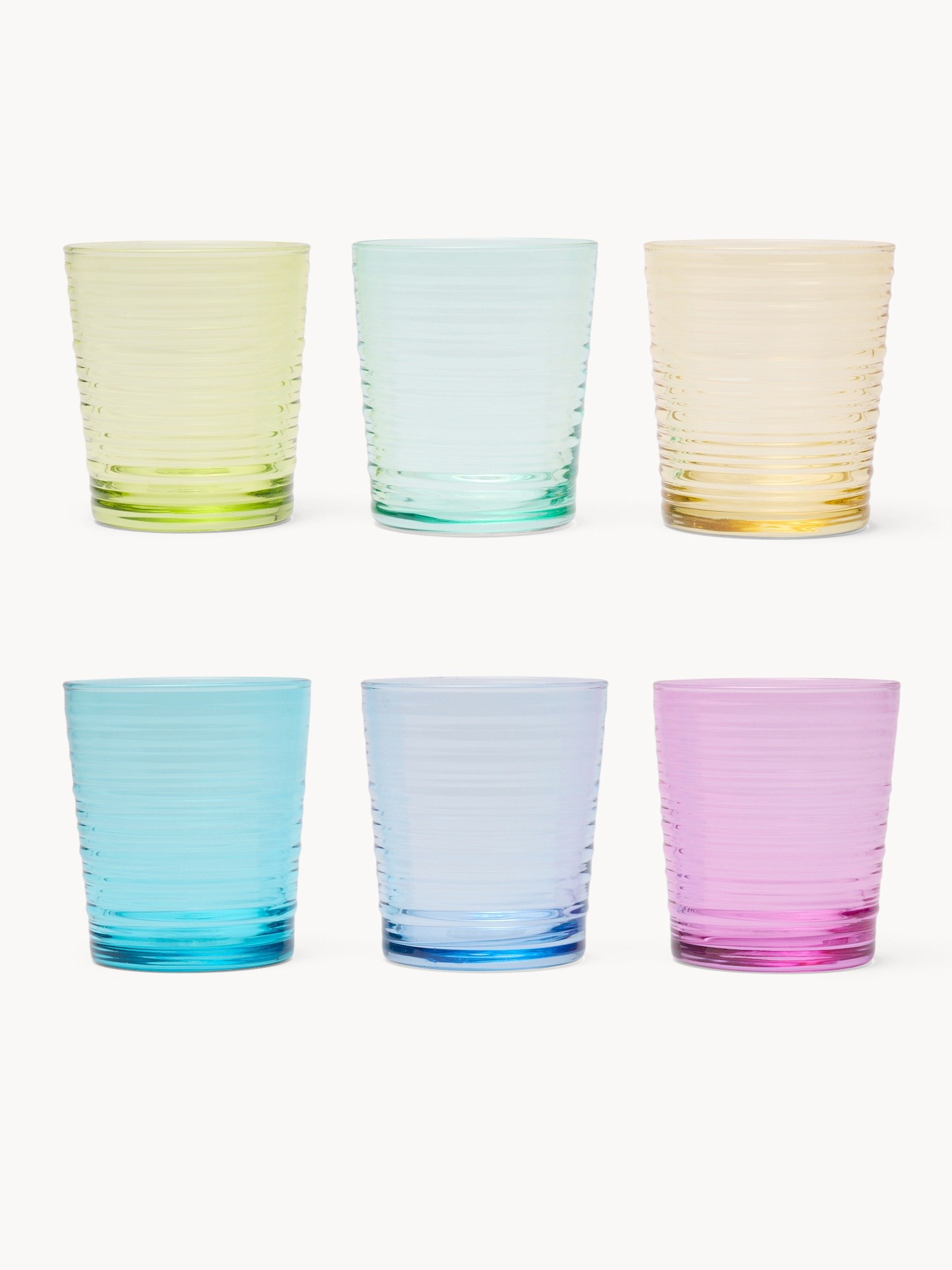 Set of 6 Granada glasses - Introductory price, Multicolor, large image number 0