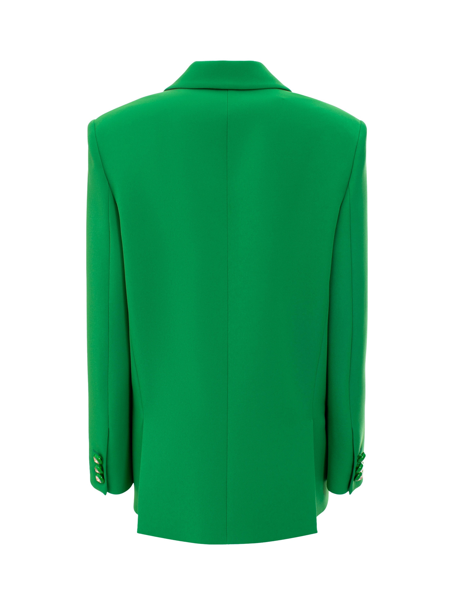 Chiara Ferragni - Double-breasted jacket with jewel buttons, Green, large image number 1