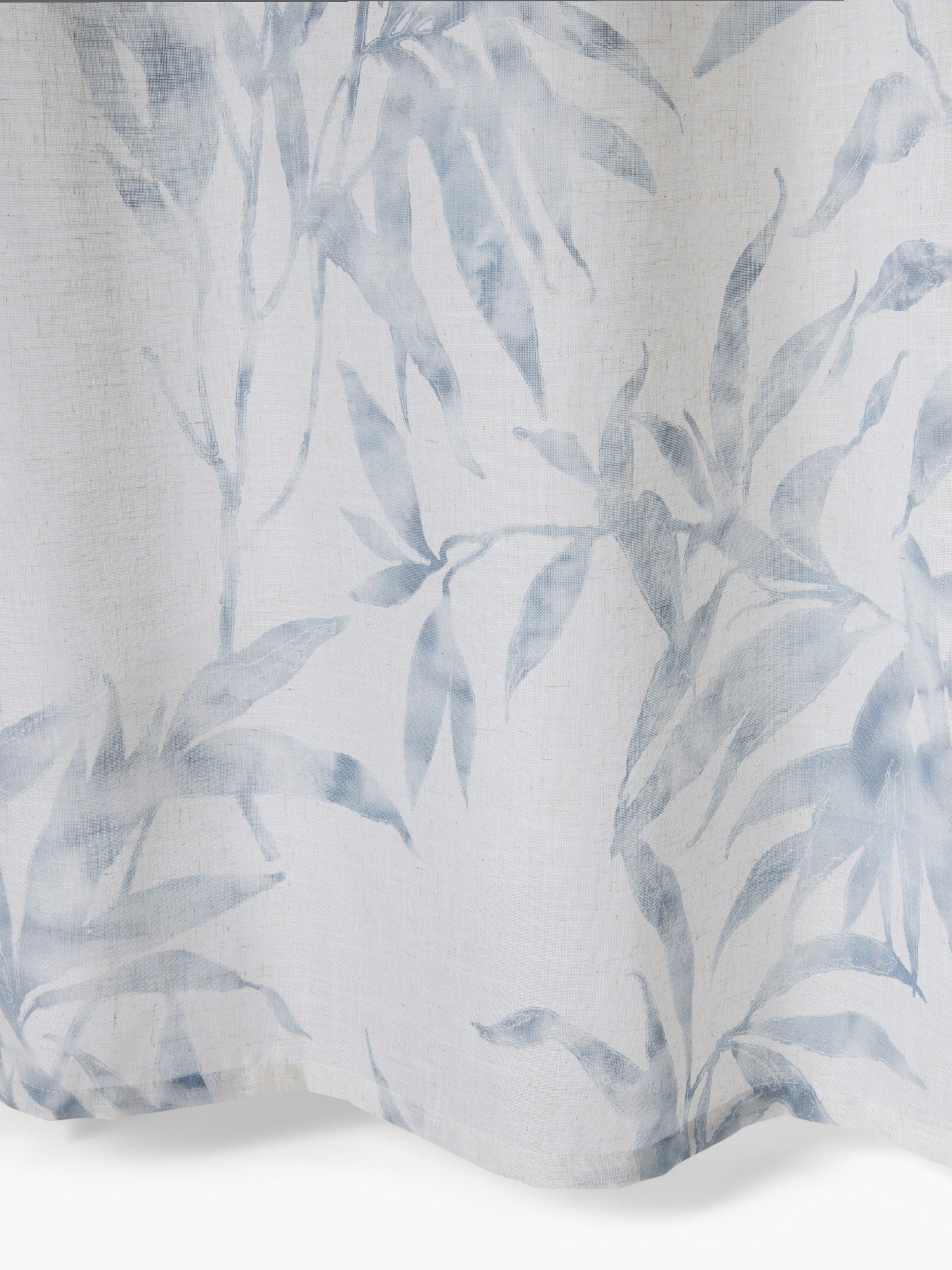 Tenda con stampa floreale botanica, Bianco/Azzurro, large image number 1