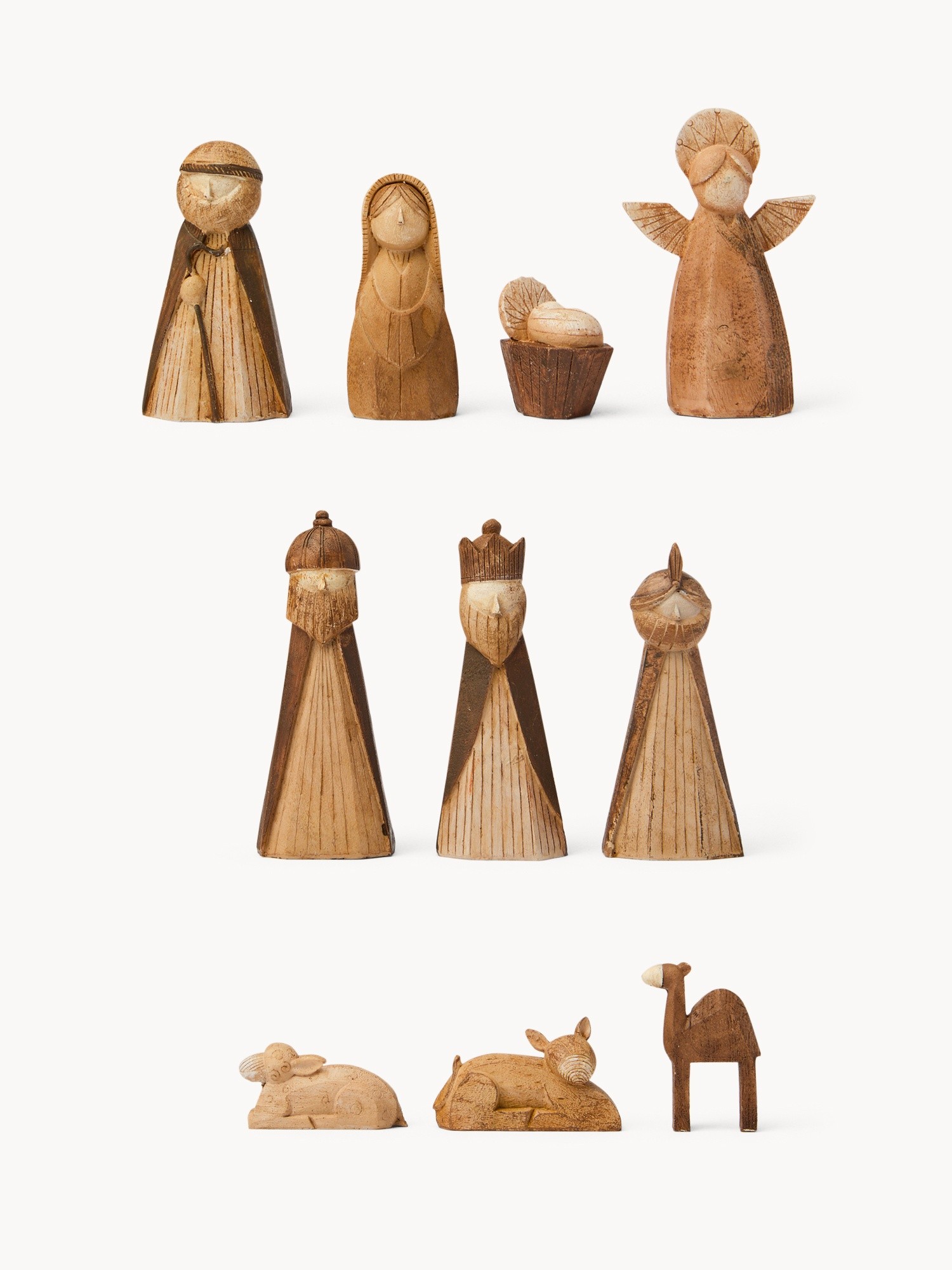 Set 11 soggetti natività in legno, Multicolor, large image number 0