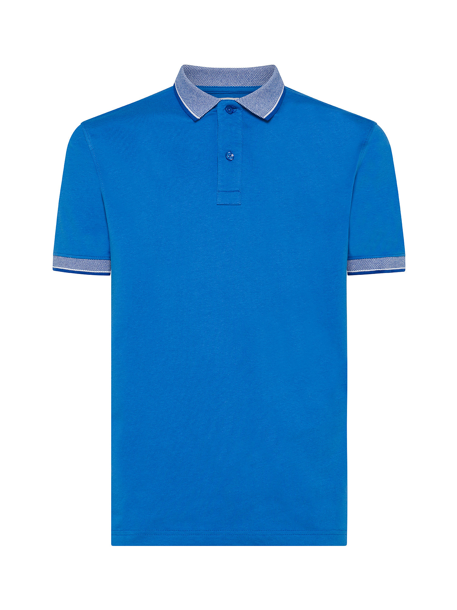 Luca D'Altieri - Jersey polo shirt, Royal Blue, large image number 0
