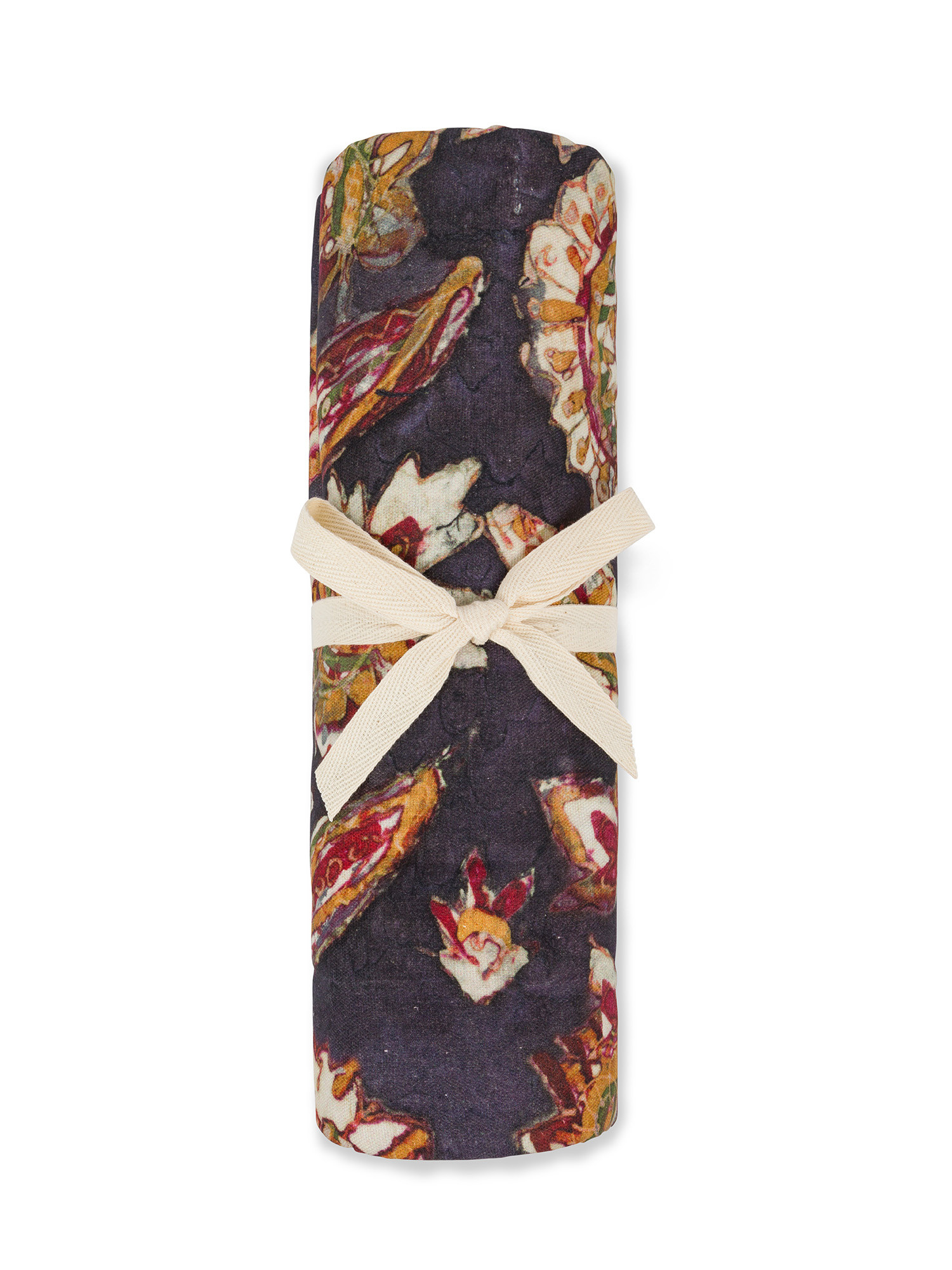 Ethnic motif cotton furnishing towel, Multicolor, large image number 1