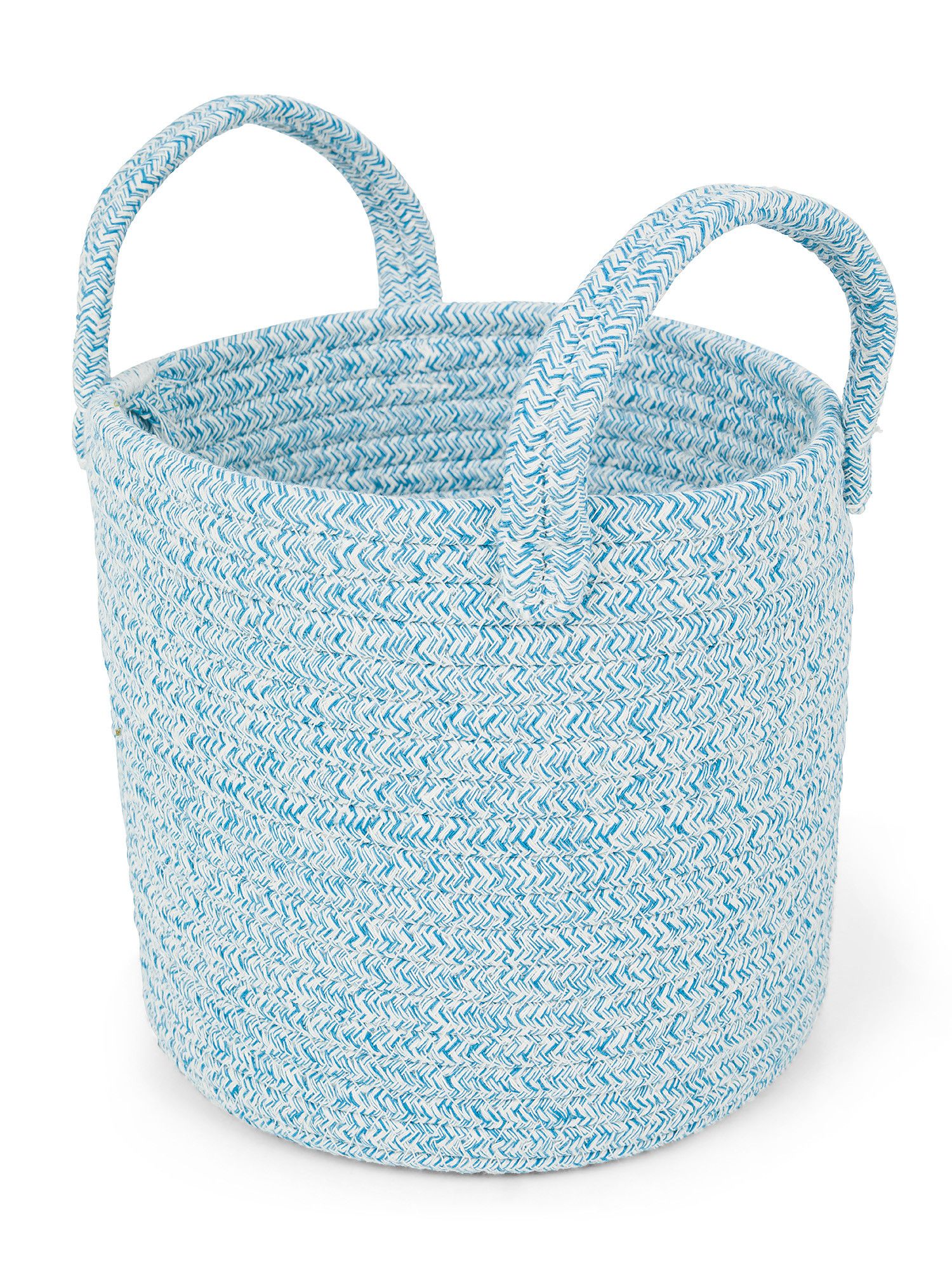 Rope basket with handles, Light Blue, large image number 1