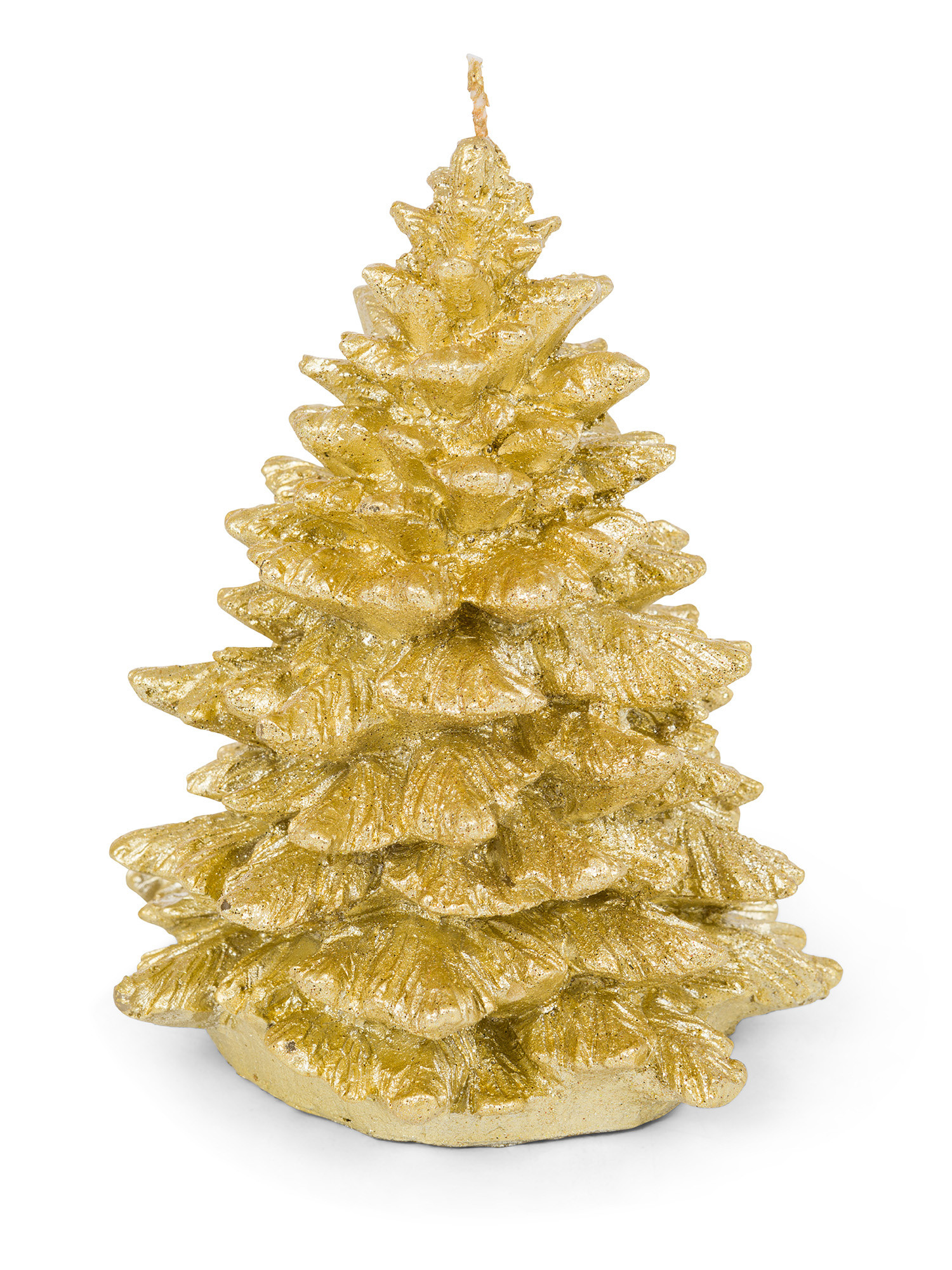 Christmas tree candle, Gold, large image number 1