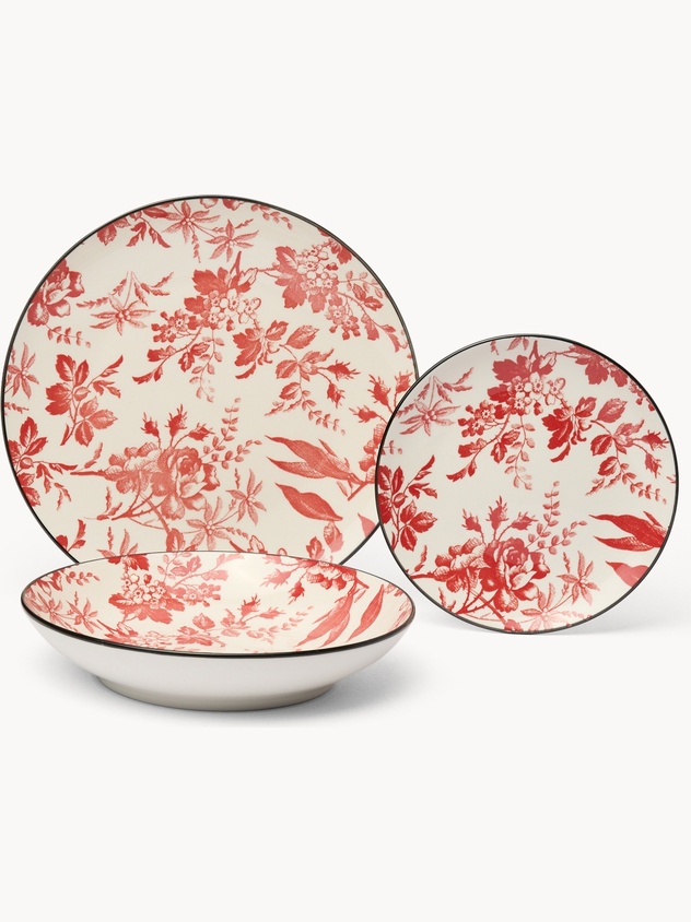 Set of 18 Plain Ceramic Plates - Discounted Price