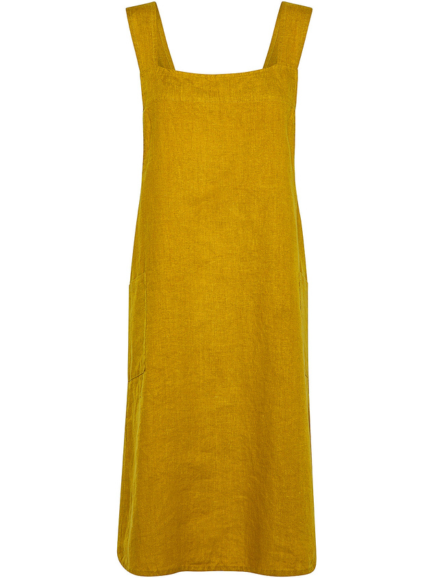 Solid color washed linen kitchen apron