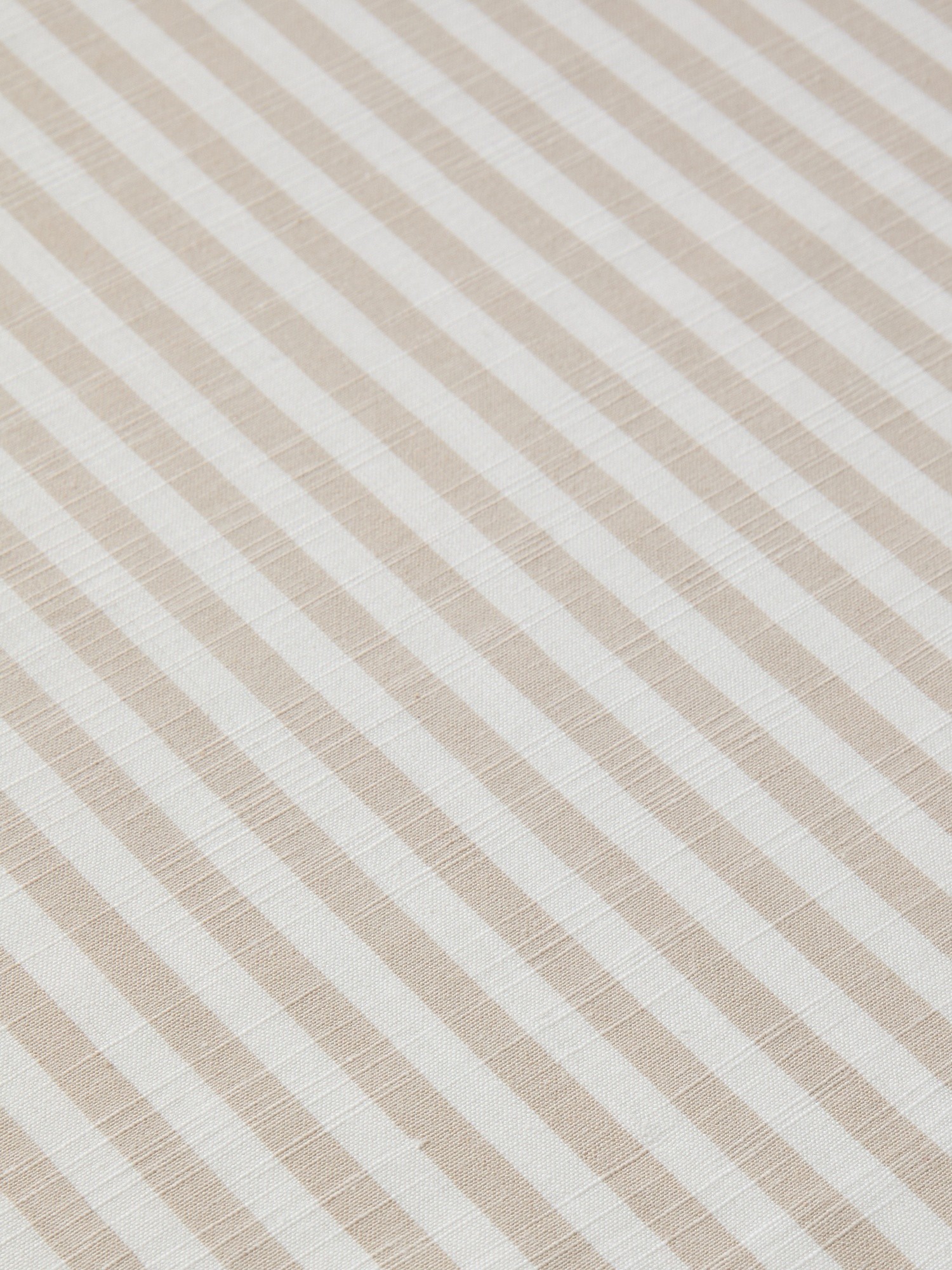 Pure cotton yarn-dyed striped tablecloth - Discounted Price, Beige, large image number 1