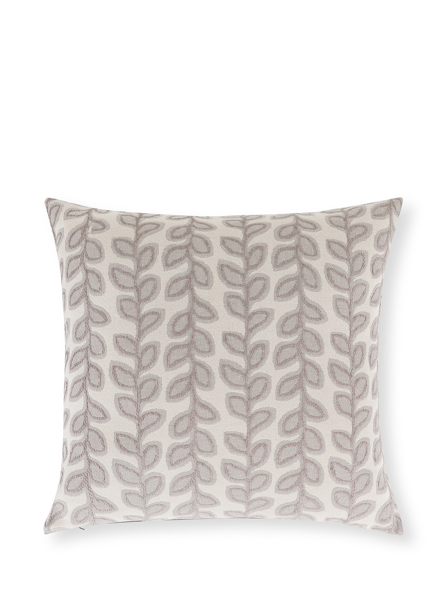Jacquard cushion with ramage motif 45x45cm, Grey, large image number 0