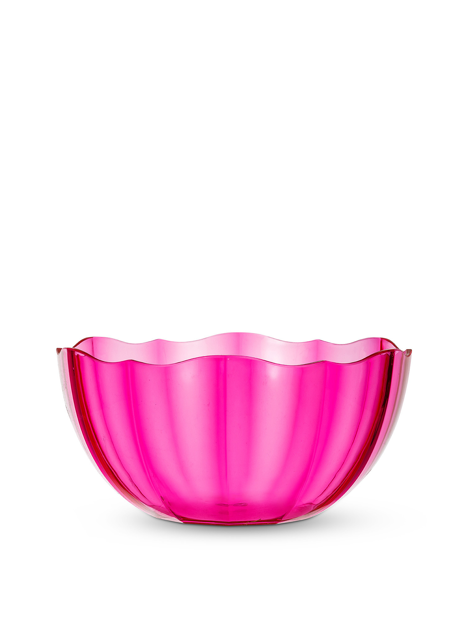 Colored plastic salad bowl, Pink, large image number 0