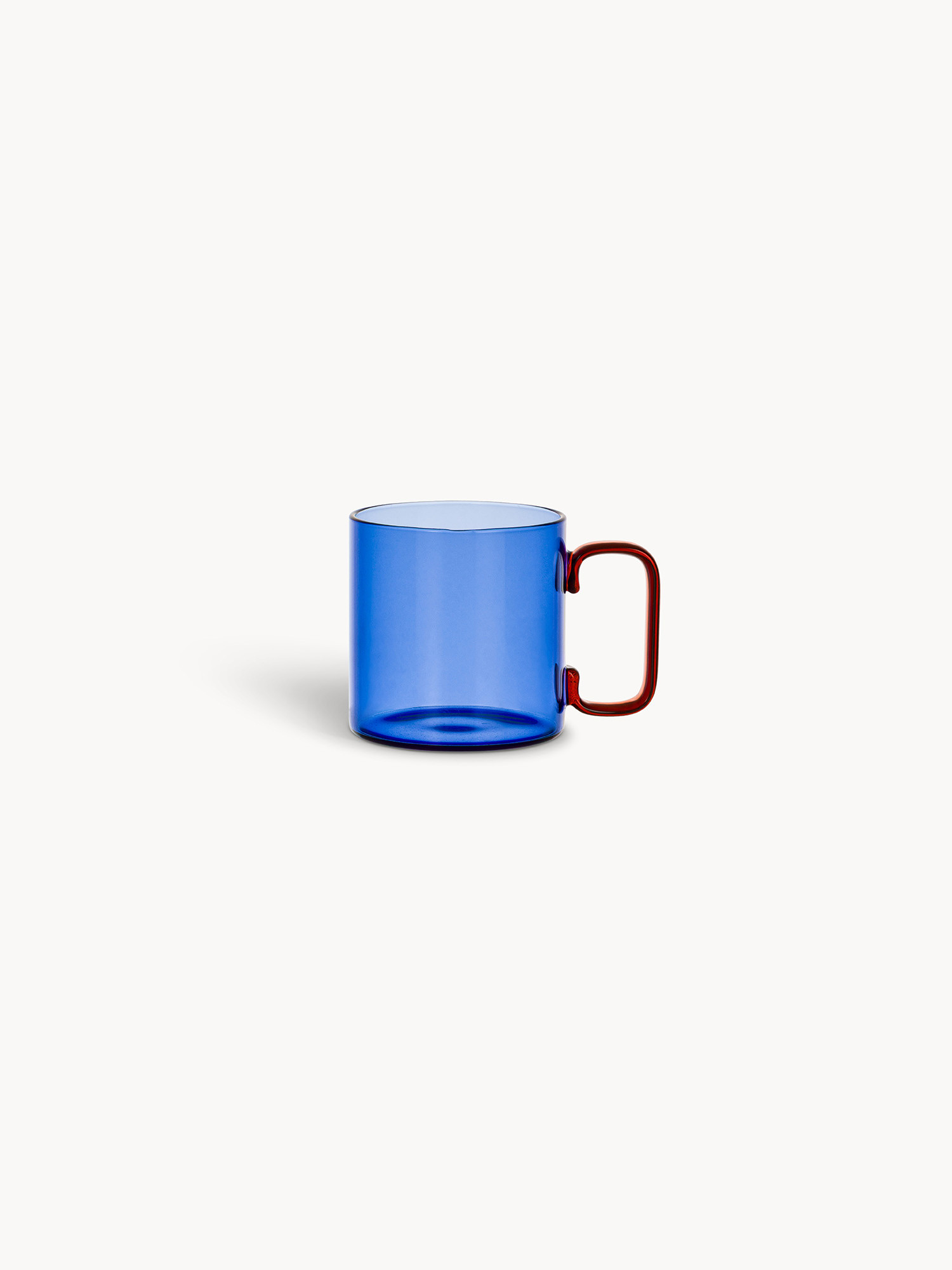 Mug in vetro bicolore, Blu, large image number 0