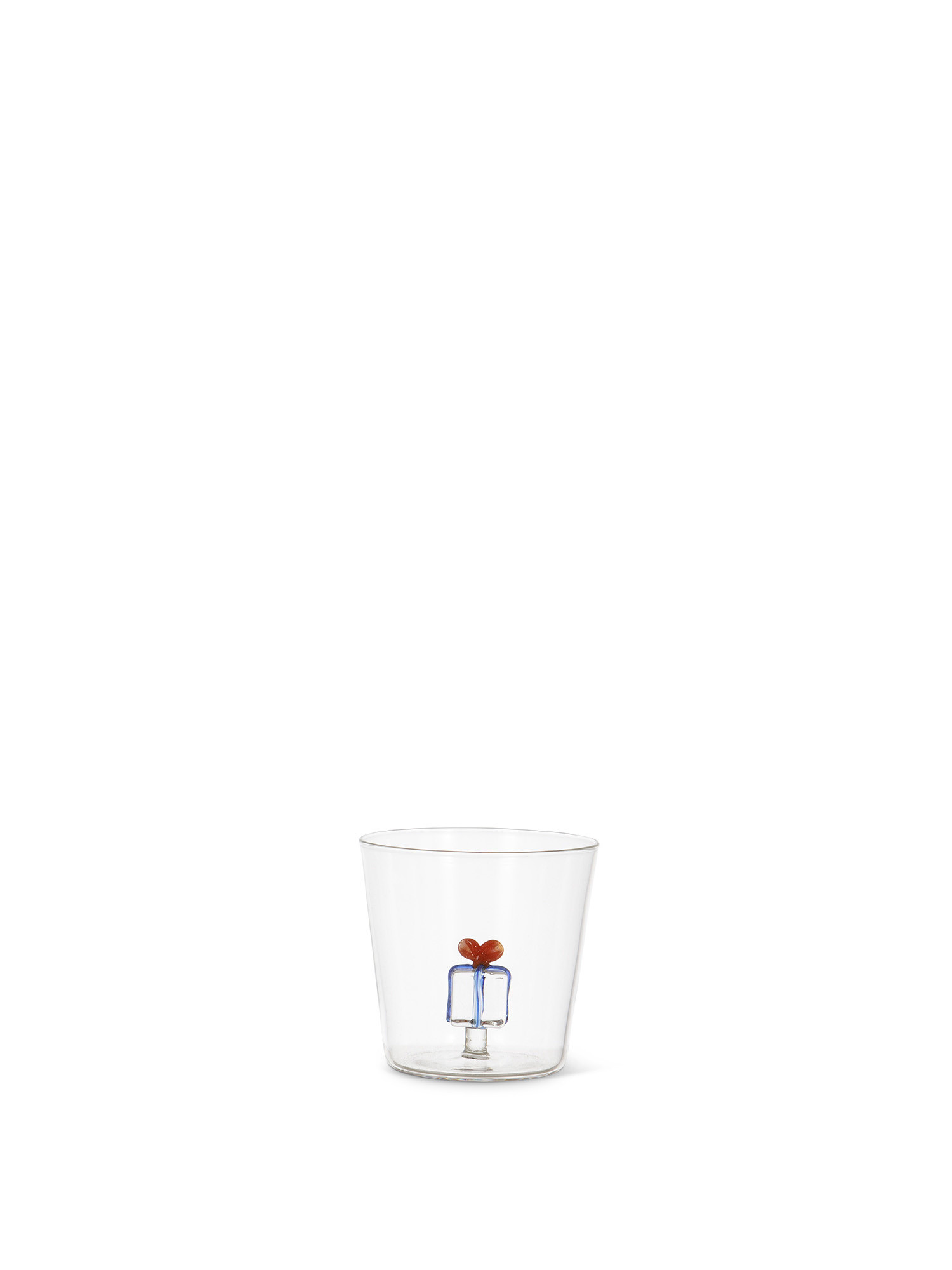 Bicchiere in  vetro dettaglio pacchetto regalo, Trasparente, large image number 0