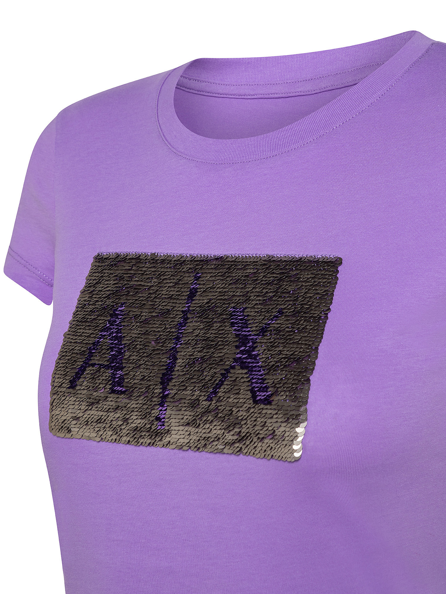 T-shirt con paillettes, Viola lilla, large image number 2