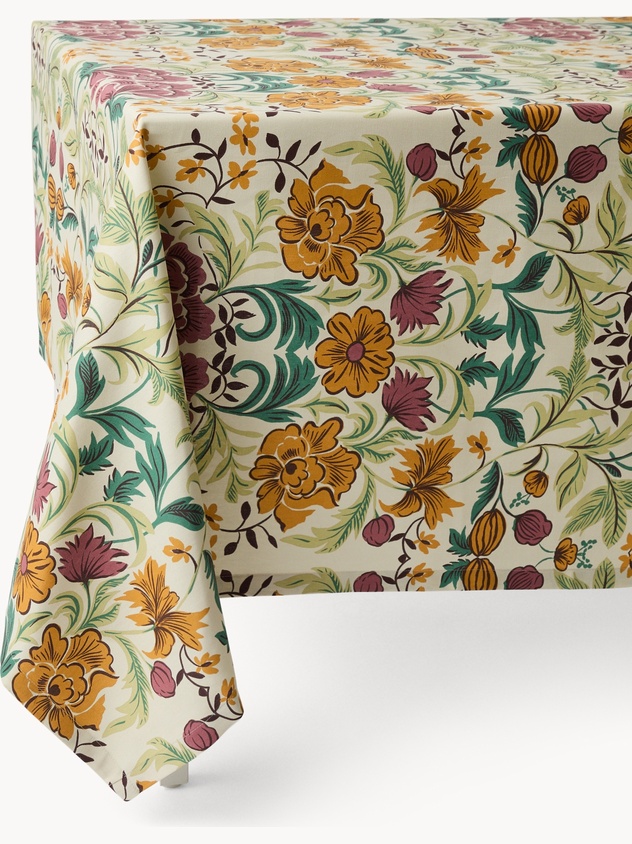 Tovaglia in panama di cotone con stampa floreale stile western - Prezzo di lancio