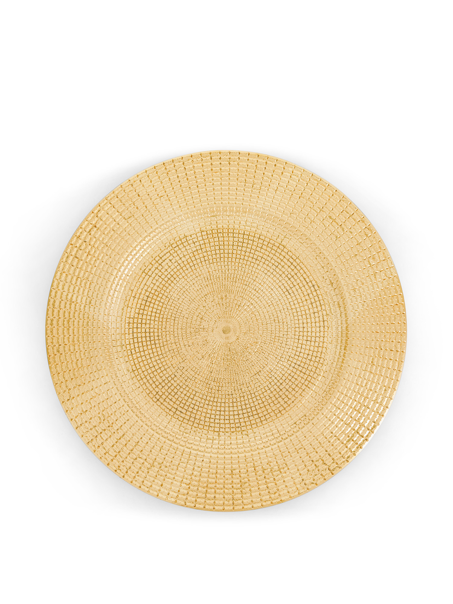Gold plastic charger plate, Gold, large image number 0