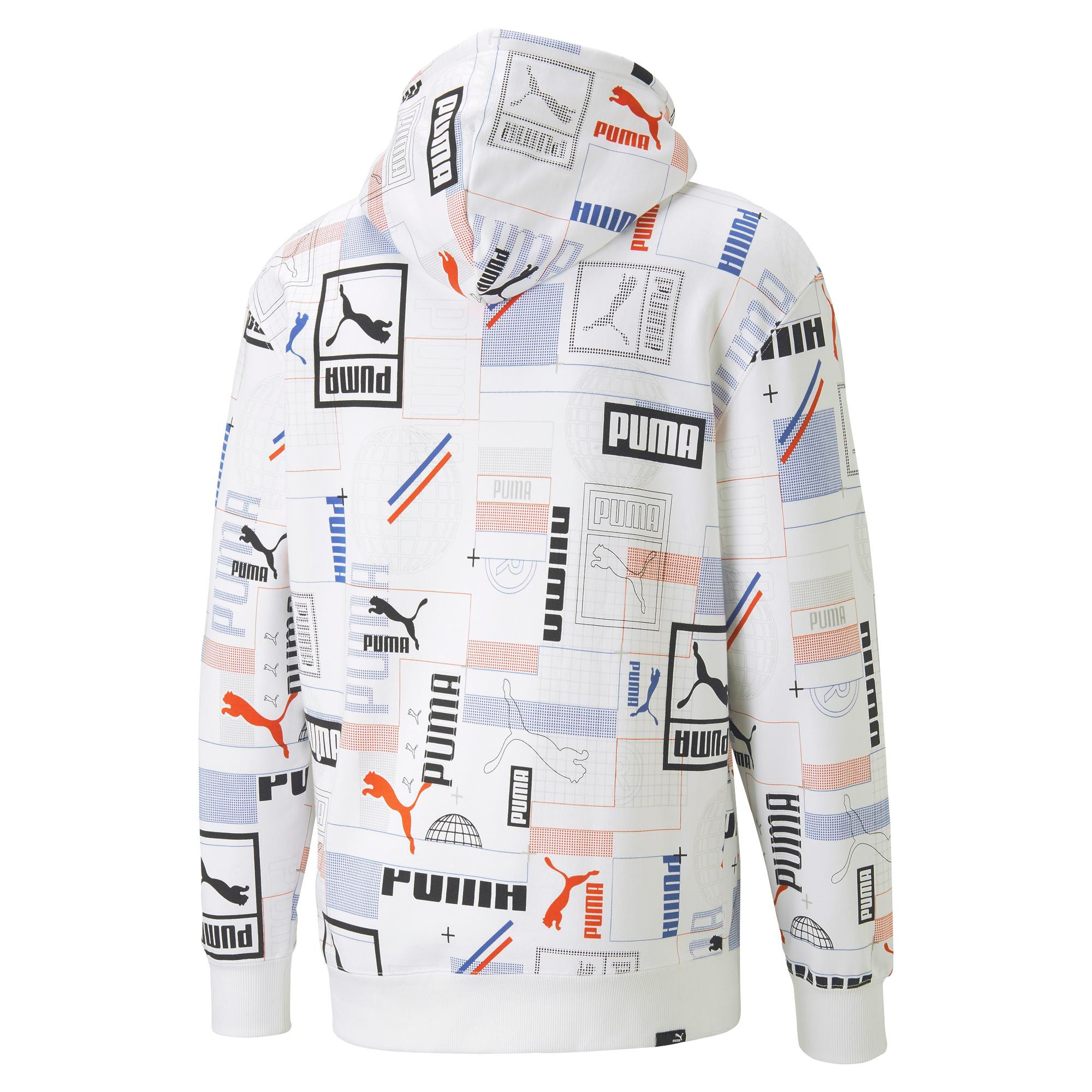 Puma - Cotton hooded sweatshirt, White, large image number 1