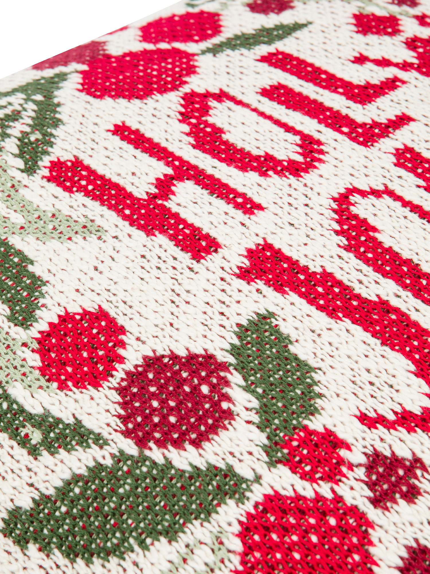 Jacquard knitted cushion 45x45cm, White, large image number 1