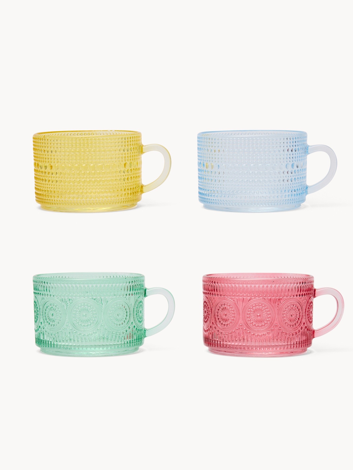 Sprayed printed glass breakfast mug - Introductory price, Multicolor, large image number 0