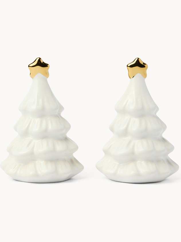 Set sale e pepe in ceramica ad alberello