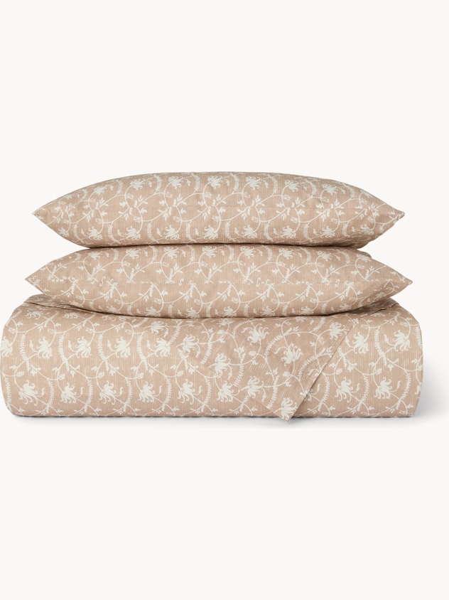 Parure lenzuolo in puro cotone fantasia floreale - Prezzo di lancio