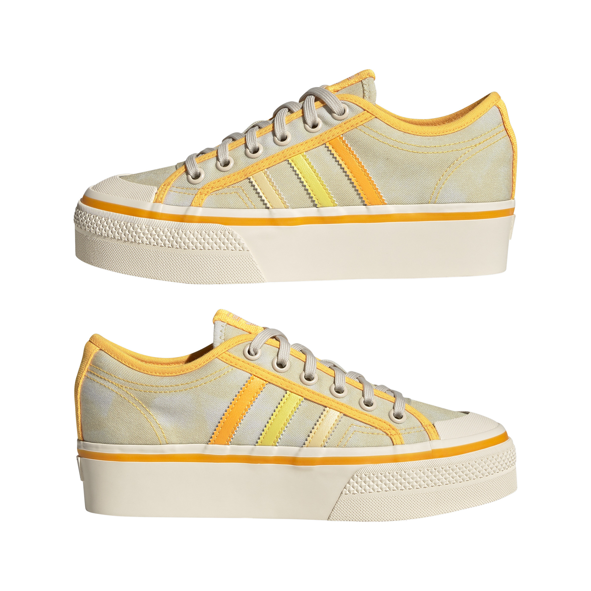 Adidas - Nizza Platform Shoes, Yellow, large image number 8