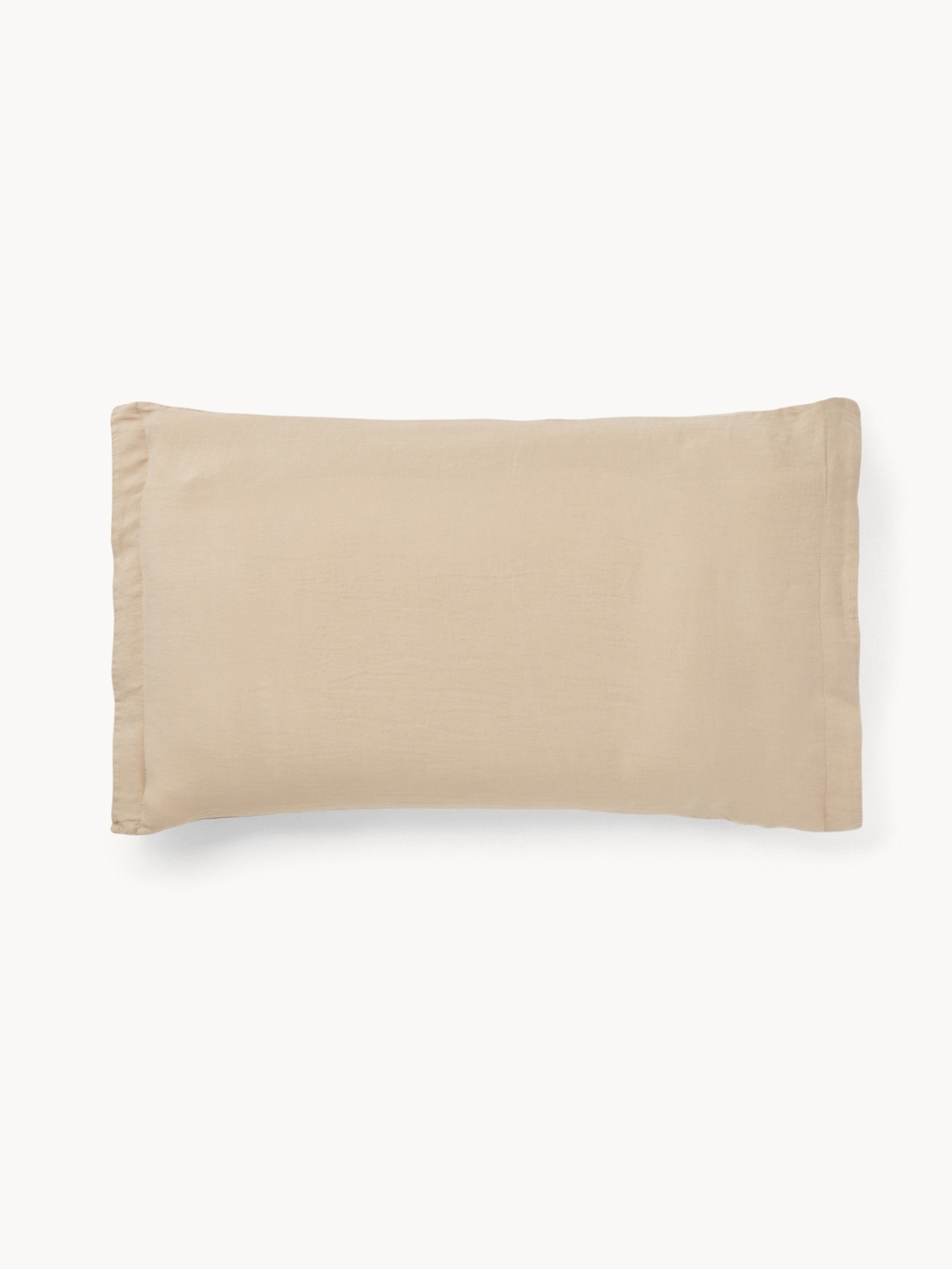 Zefiro pure washed linen pillowcase, Ecru, large image number 0