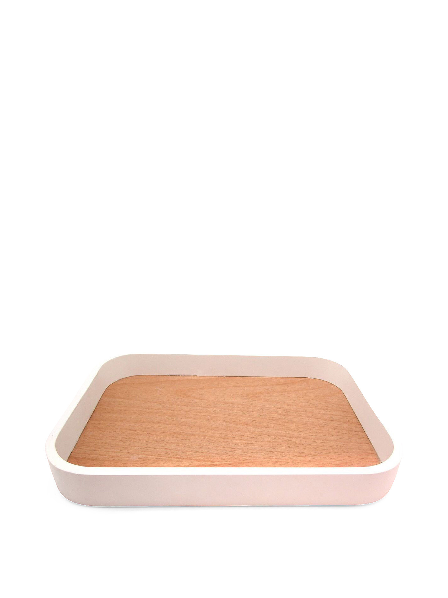 Loft decorative tray with walnut-effect surface, Black, large image number 0