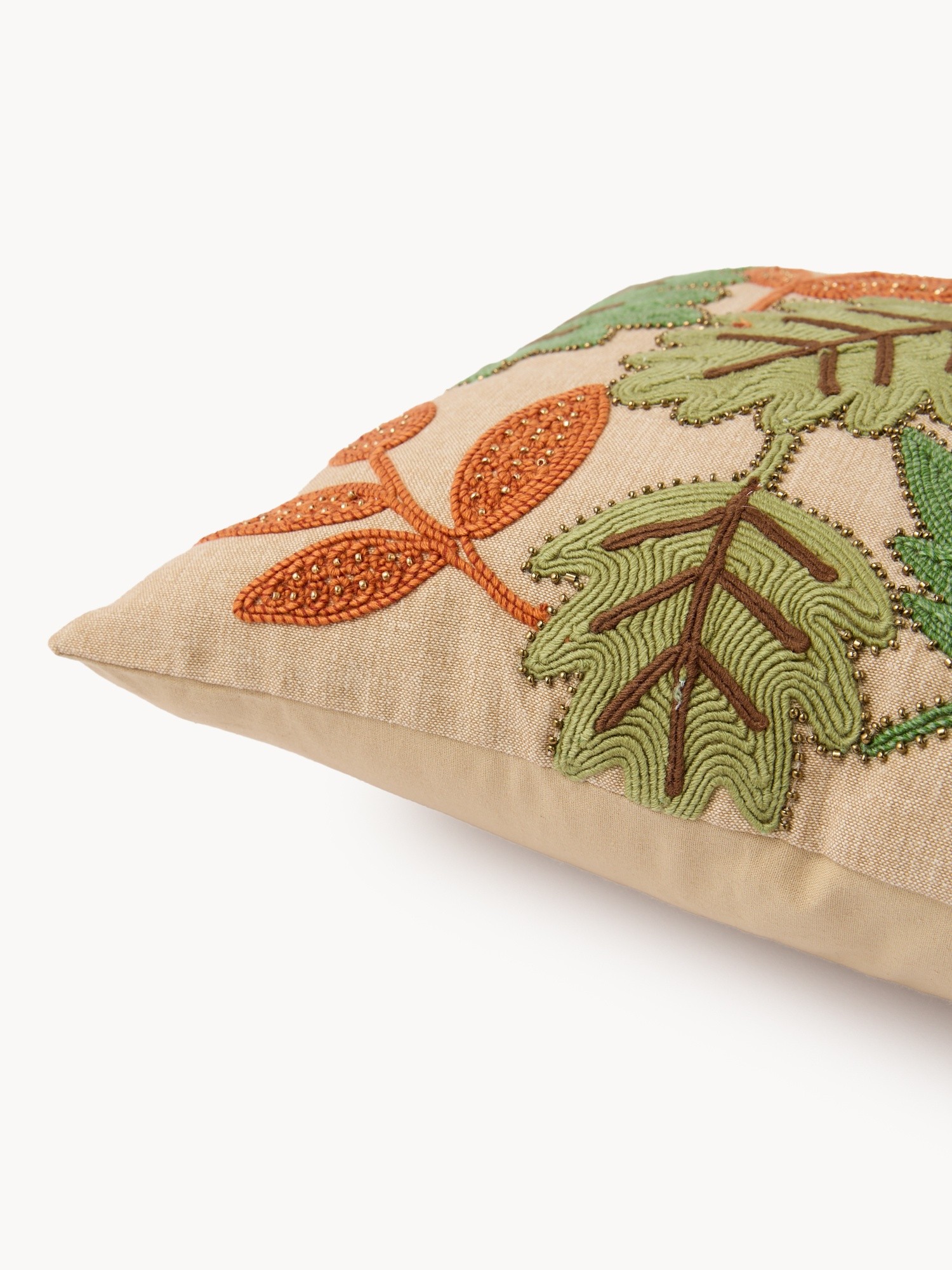 Cotton pillow with embroidery,35x50cm, Multicolor, large image number 2