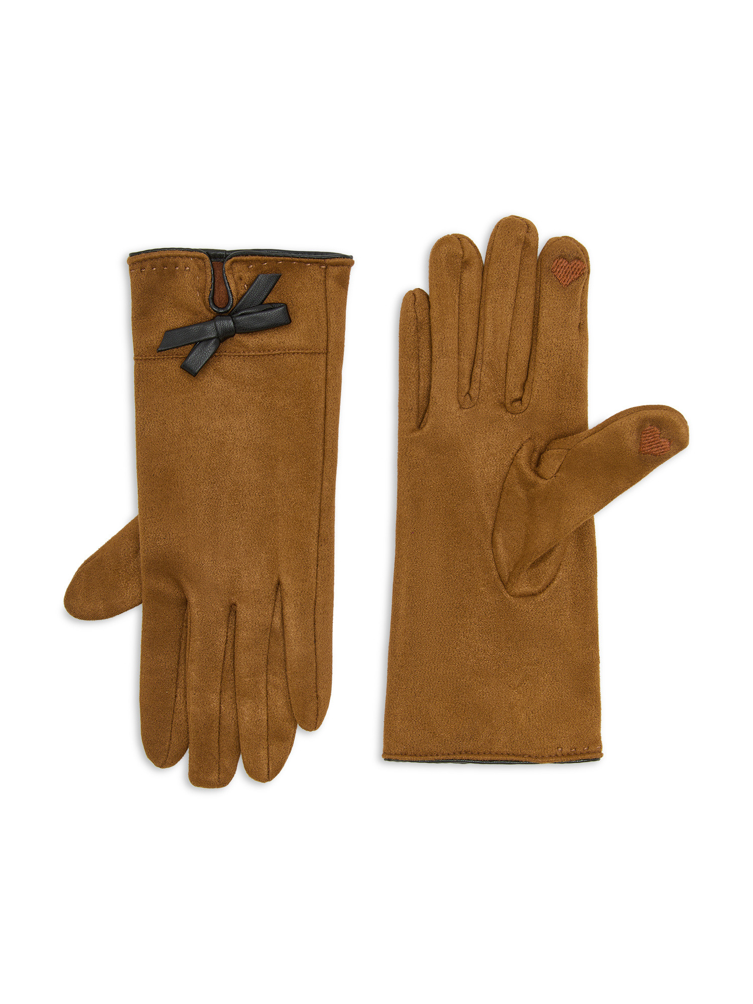 Koan - Gloves with bow, Camel, large image number 0