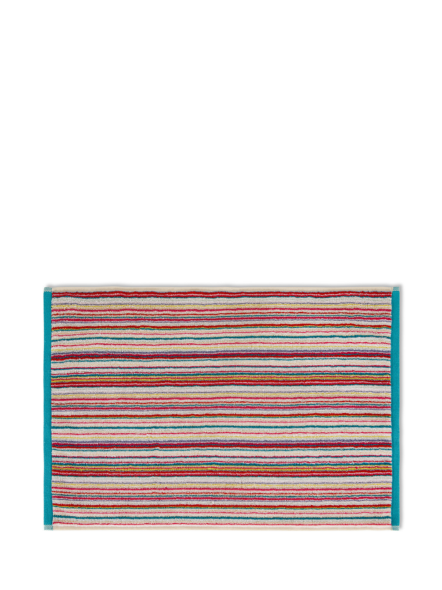 Striped cotton terry towel, Pink, large image number 1