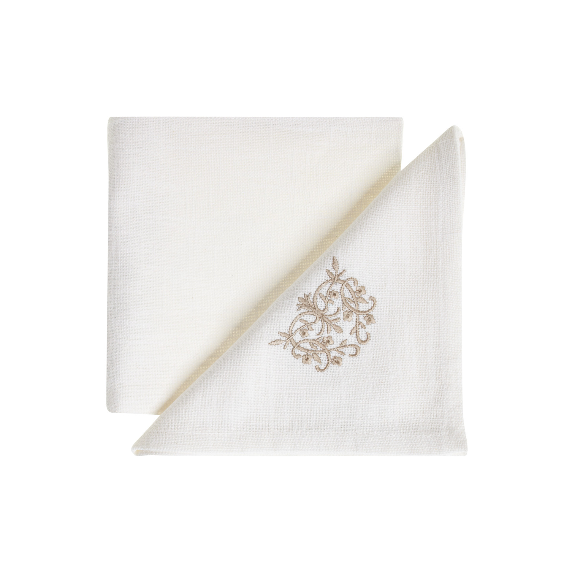 Burano embroidered napkin, White, large image number 0