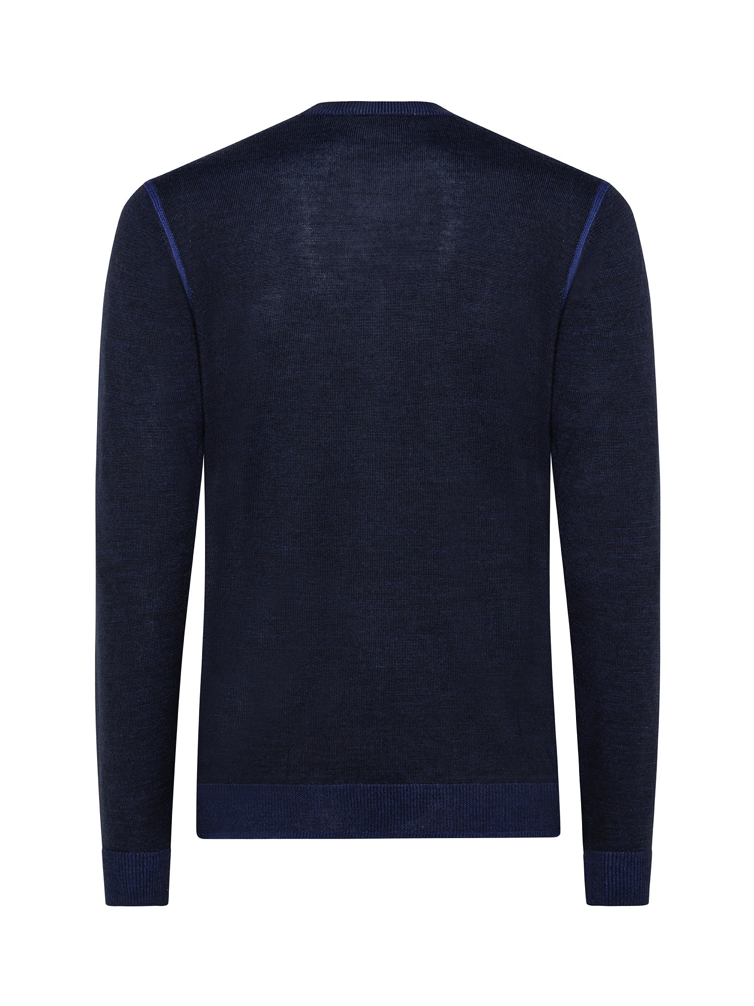 Wool blend crewneck sweater, Blue, large image number 1