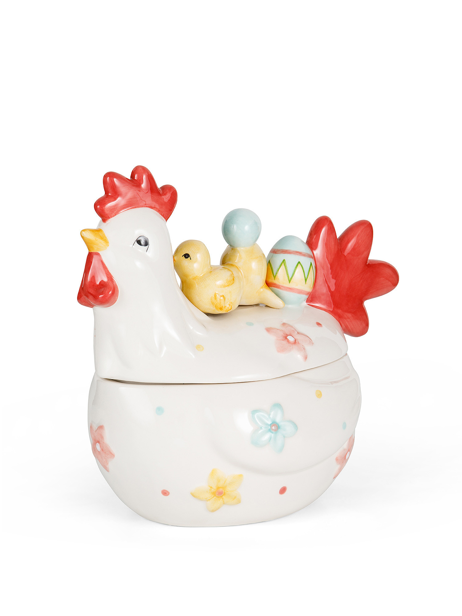 Large ceramic hen jar, Multicolor, large image number 0