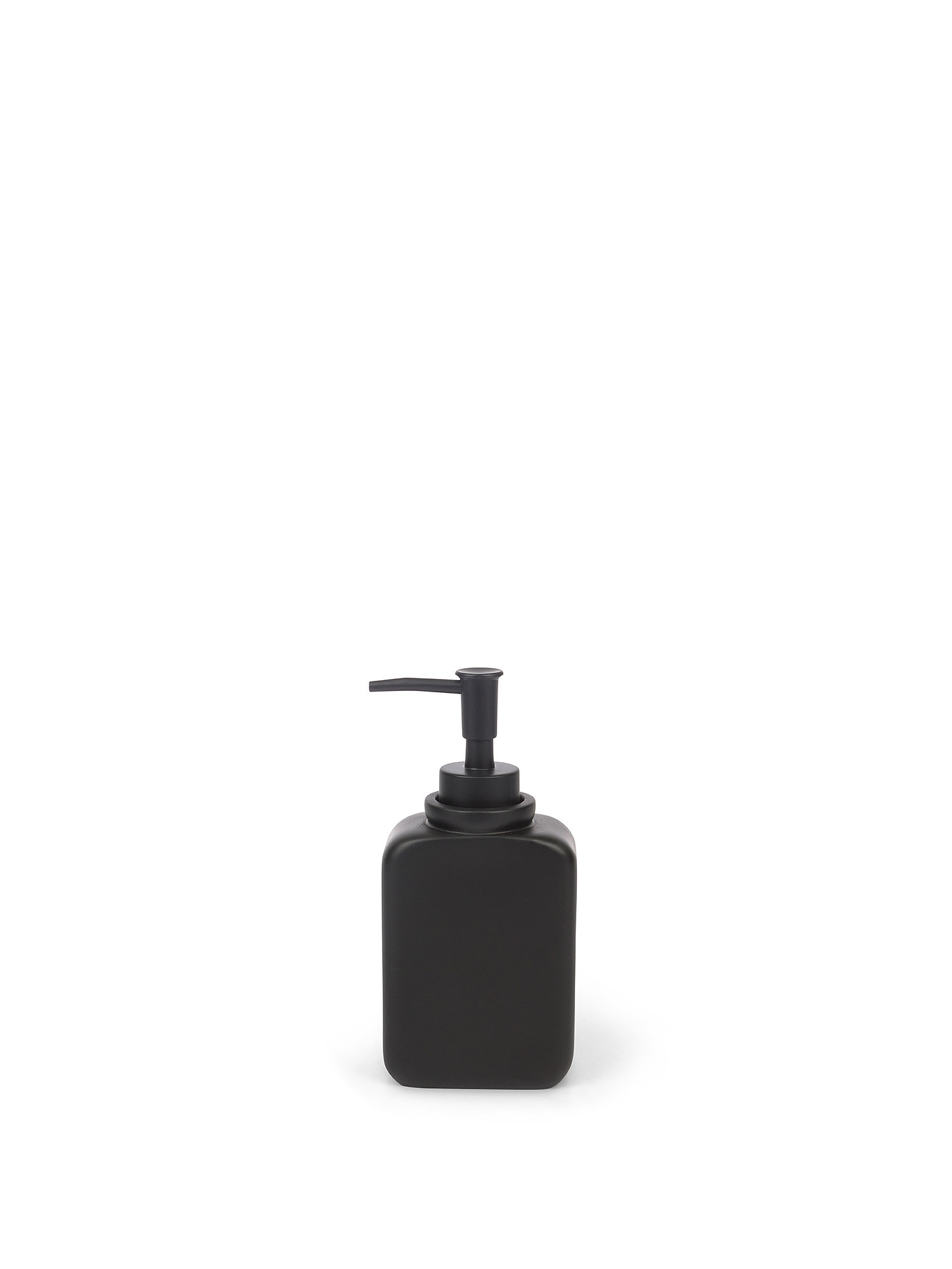 Solid color polyresin soap dispenser, Black, large image number 0