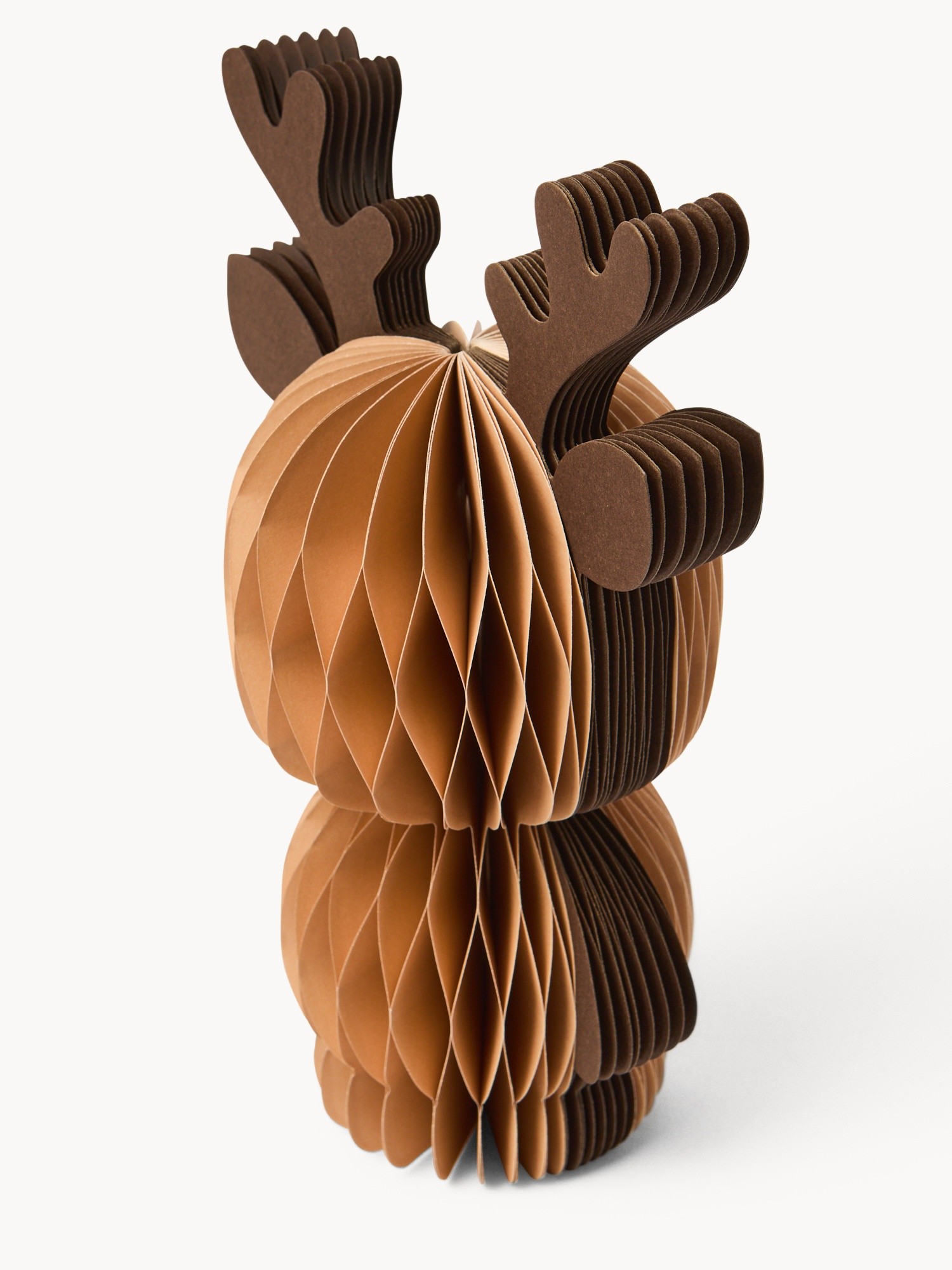 Decoro origami a renna, Marrone, large image number 1