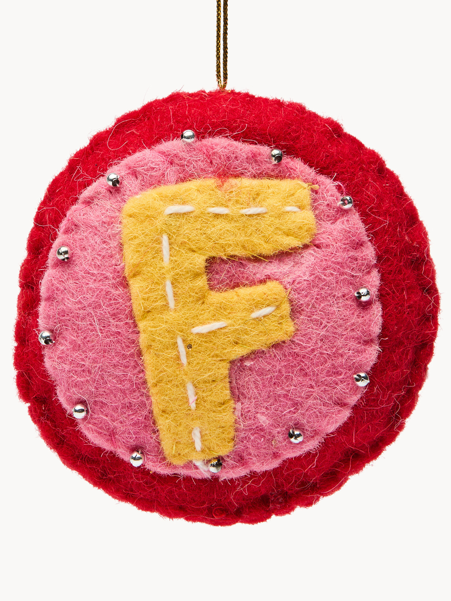 Pallina in feltro lettera F, Multicolor, large image number 1