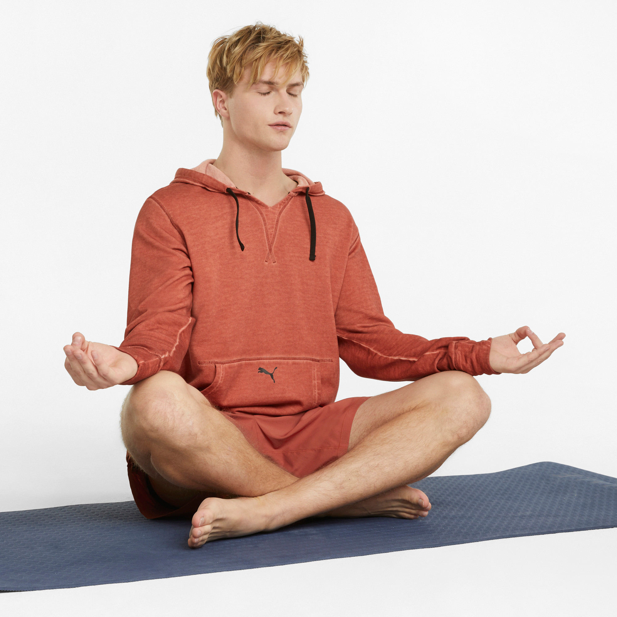 Felpa da yoga con cappuccio, Arancione chiaro, large image number 7