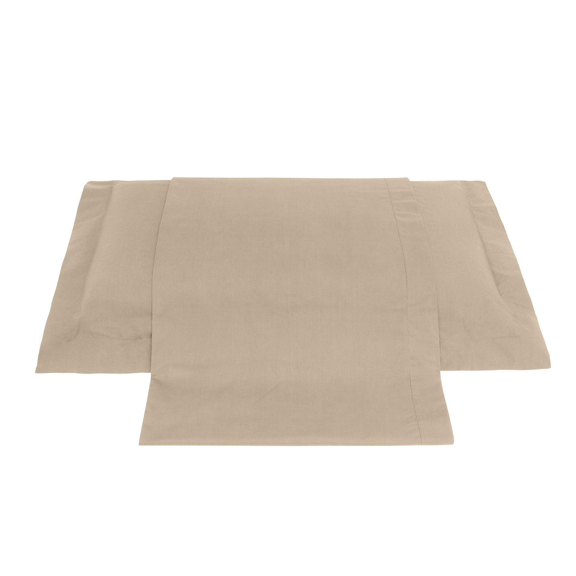 Zefiro solid colour flat sheet in percale., Dove Grey, large image number 0