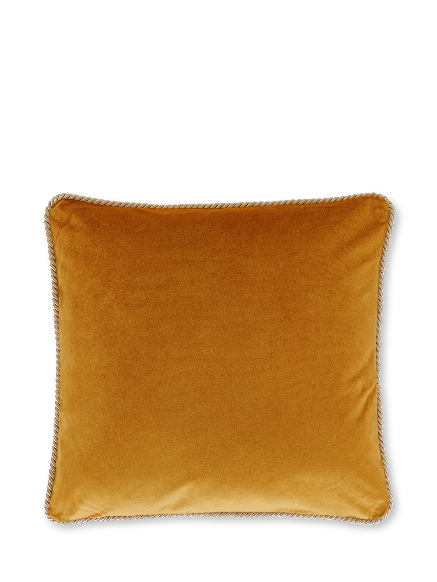 Cuscino in velluto 45x45 cm, Giallo senape, large image number 0